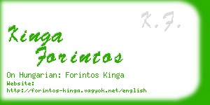 kinga forintos business card
